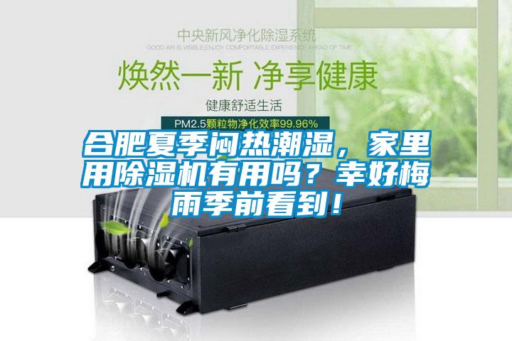 合肥夏季悶熱潮濕，家里用除濕機(jī)有用嗎？幸好梅雨季前看到！