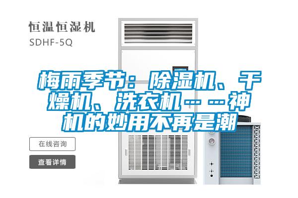 梅雨季節(jié)：除濕機(jī)、干燥機(jī)、洗衣機(jī)……神機(jī)的妙用不再是潮