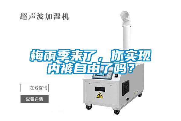 梅雨季來了，你實現(xiàn)內褲自由了嗎？