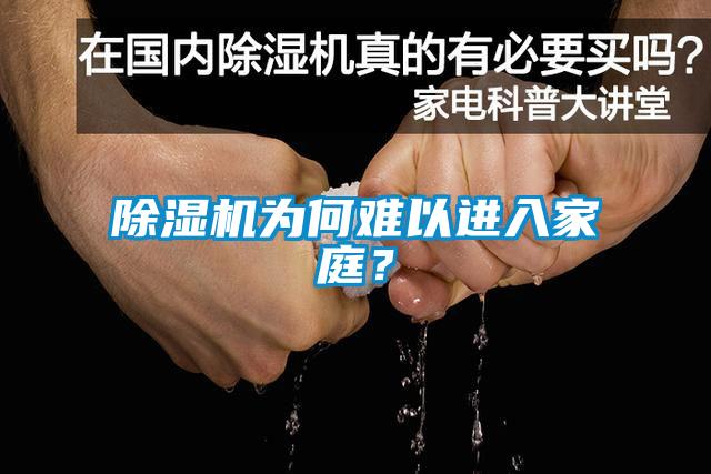 除濕機為何難以進入家庭？