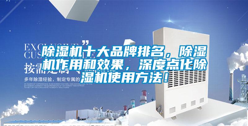除濕機(jī)十大品牌排名，除濕機(jī)作用和效果，深度點(diǎn)化除濕機(jī)使用方法！