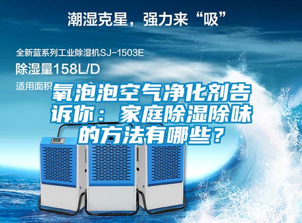 氧泡泡空氣凈化劑告訴你：家庭除濕除味的方法有哪些？