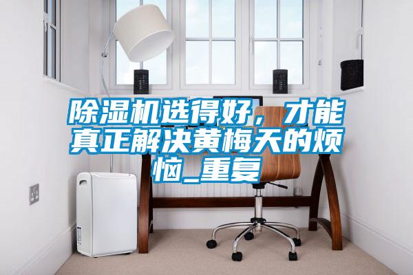 除濕機(jī)選得好，才能真正解決黃梅天的煩惱_重復(fù)