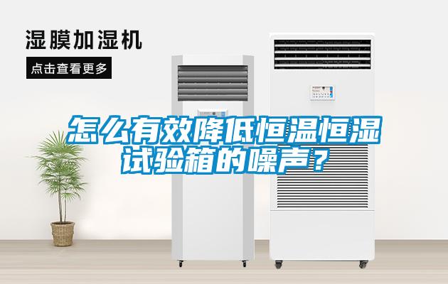 怎么有效降低恒溫恒濕試驗(yàn)箱的噪聲？