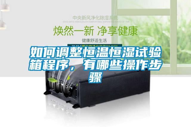 如何調(diào)整恒溫恒濕試驗箱程序，有哪些操作步驟