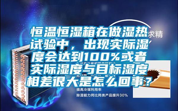 恒溫恒濕箱在做濕熱試驗中，出現(xiàn)實際濕度會達到100%或者實際濕度與目標濕度相差很大是怎么回事？
