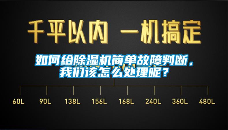 如何給除濕機(jī)簡(jiǎn)單故障判斷，我們?cè)撛趺刺幚砟兀?/></p>
						    <p style=