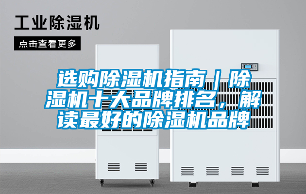 選購(gòu)除濕機(jī)指南｜除濕機(jī)十大品牌排名，解讀最好的除濕機(jī)品牌