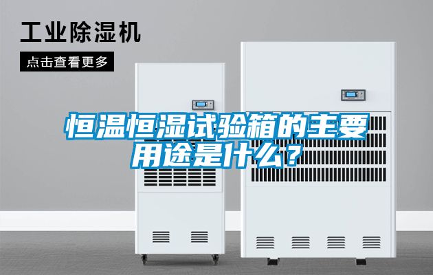 恒溫恒濕試驗(yàn)箱的主要用途是什么？