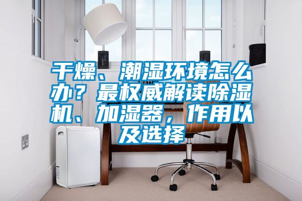 干燥、潮濕環(huán)境怎么辦？最權(quán)威解讀除濕機(jī)、加濕器，作用以及選擇
